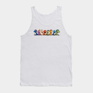 Colorful Dinosaur Squad Tank Top